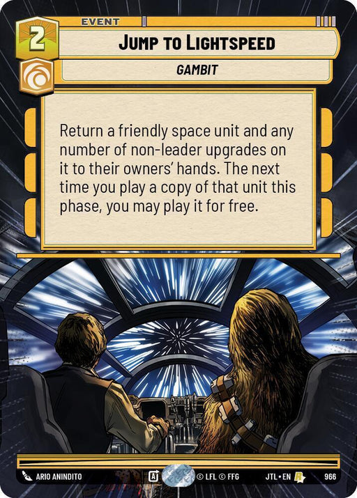 Jump to Lightspeed (Hyperspace Foil) (966) [Jump to Lightspeed] - for just $0.55! 