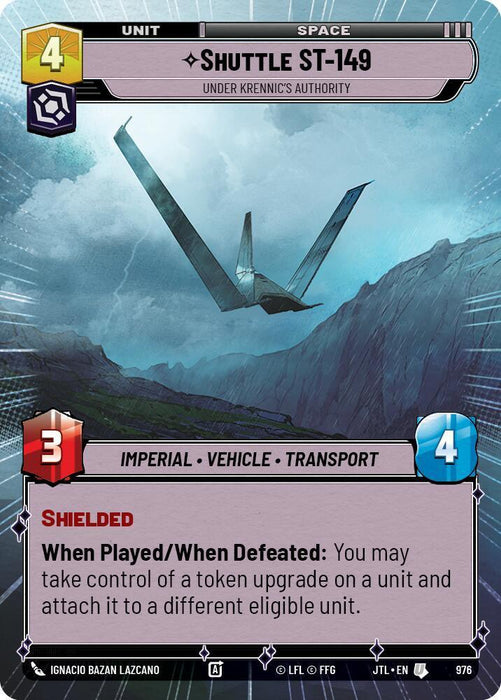 Shuttle ST-149 - Under Krennic's Authority (Hyperspace Foil) (976) [Jump to Lightspeed] - for just $0.50! 