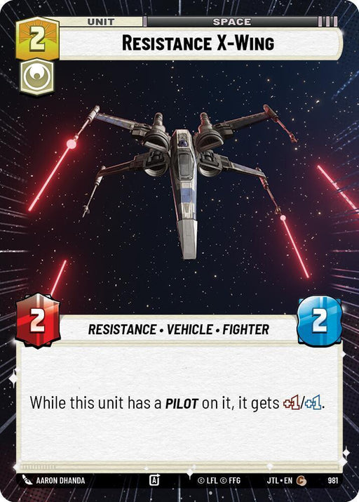 Resistance X-Wing (Hyperspace Foil) (981) [Jump to Lightspeed] - for just $0.15! 