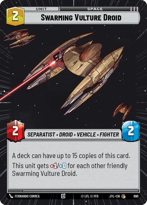 Swarming Vulture Droid (Hyperspace Foil) (990) [Jump to Lightspeed] - for just $0.20! 