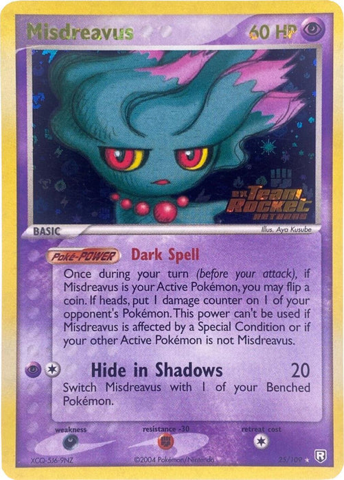 Misdreavus (25/109) (Stamped) [EX: Team Rocket Returns] - for just $21.60! 