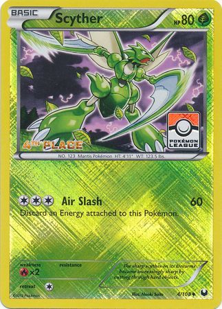 Scyther (4/108) (League Promo 4th Place) [Black & White: Dark Explorers] - Just $7! Shop now at Retro Gaming of Denver