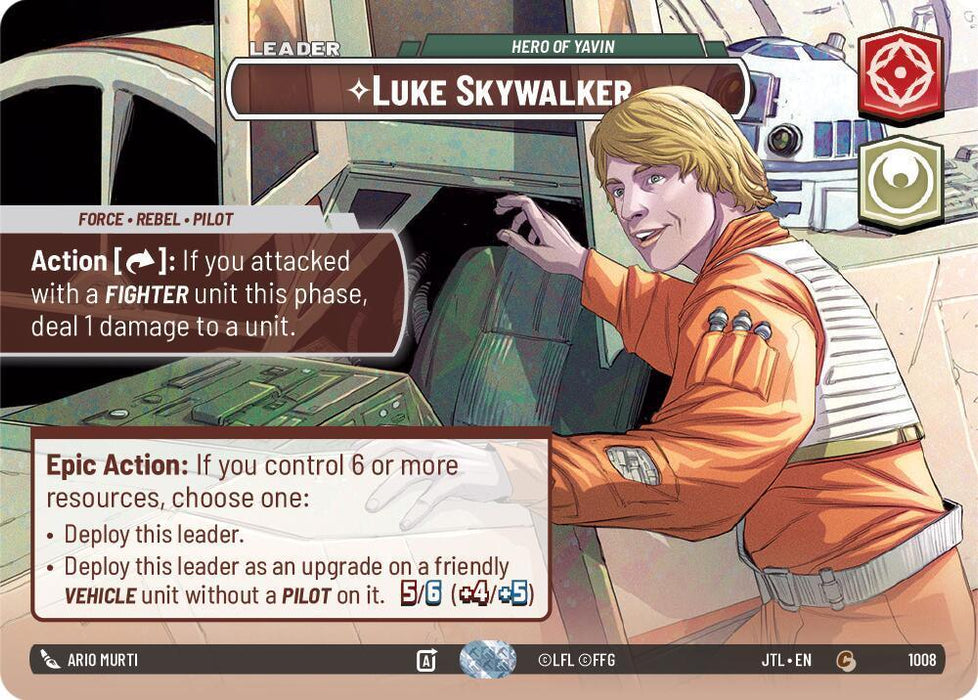 Luke Skywalker - Hero of Yavin (Showcase) (1008) [Jump to Lightspeed] - for just $39.95! 
