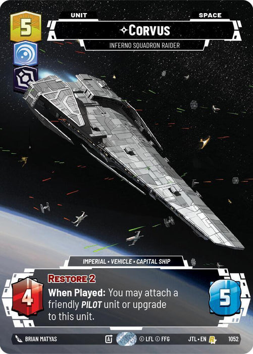 Corvus - Inferno Squadron Raider (Prestige Foil) (1052) [Jump to Lightspeed] - for just $2.15! 