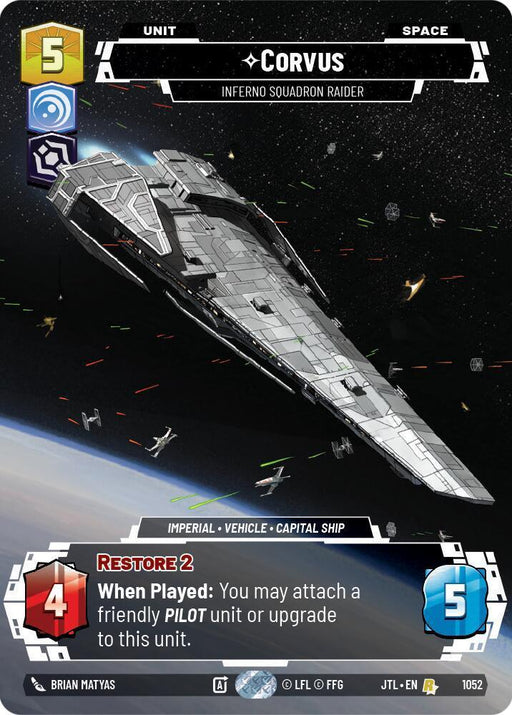 Corvus - Inferno Squadron Raider (Prestige Foil) (1052) [Jump to Lightspeed] - for just $2.20! 