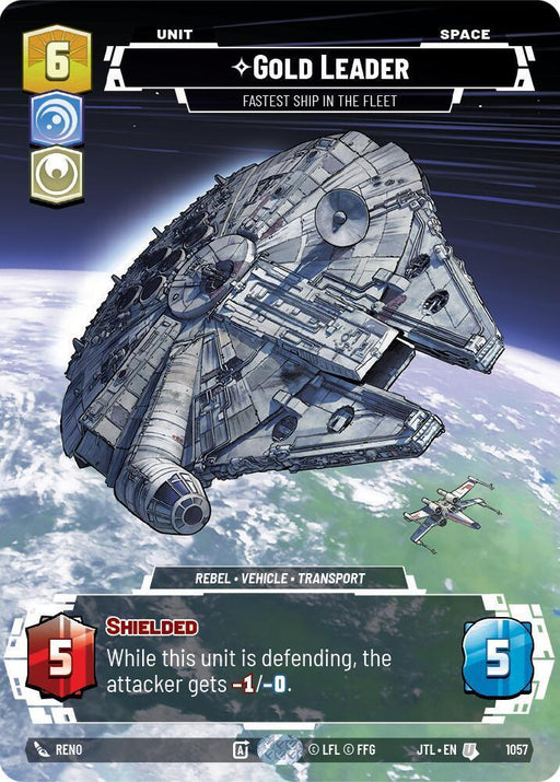 Gold Leader - Fastest Ship in the Fleet (Prestige Foil) (1057) [Jump to Lightspeed] - for just $1.20! 