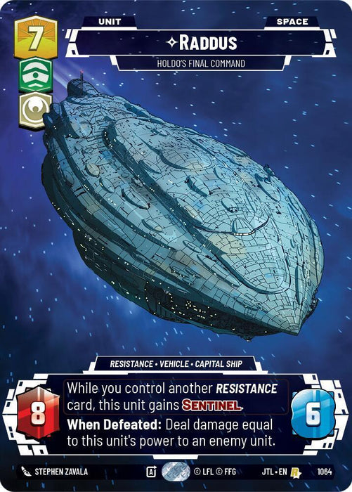 Raddus - Holdo's Final Command (Prestige Foil) (1064) [Jump to Lightspeed] - for just $1.15! 
