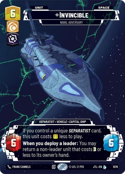 Invincible - Naval Adversary (Prestige Foil) (1076) [Jump to Lightspeed] - for just $1.05! 