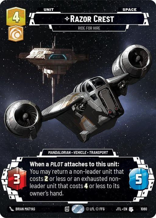 Razor Crest - Ride For Hire (Prestige Foil) (1080) [Jump to Lightspeed] - for just $2! 