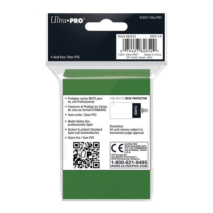 Ultra PRO: Standard 50ct Sleeves - PRO-Matte (Green) - Just $0! Shop now at Retro Gaming of Denver