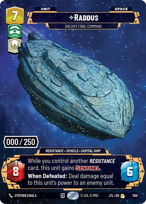 Raddus - Holdo's Final Command (Serialized) (1100) [Jump to Lightspeed] - for just $40! 