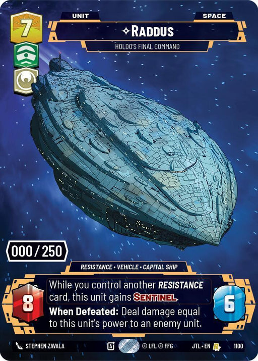 Raddus - Holdo's Final Command (Serialized) (1100) [Jump to Lightspeed] - for just $40! 