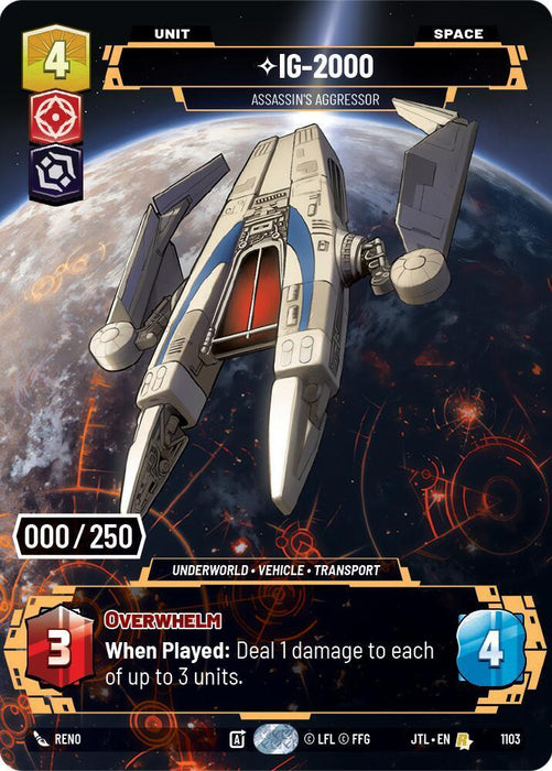 IG-2000 - Assassin's Aggressor (Serialized) (1103) [Jump to Lightspeed] - for just $28.75! 