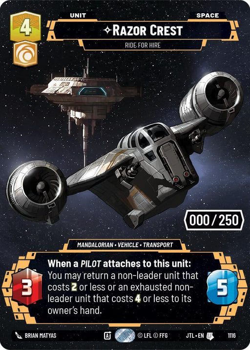 Razor Crest - Ride For Hire (Serialized) (1116) [Jump to Lightspeed] - for just $31.20! 