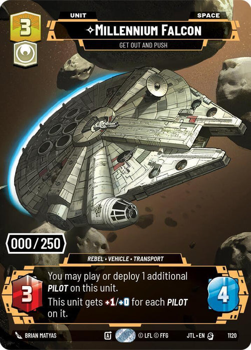 Millennium Falcon - Get Out And Push (Serialized) (1120) [Jump to Lightspeed] - for just $146.40! 