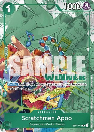 Scratchmen Apoo (Winner Pack 2025 Vol. 2) (EB01-015) - One Piece Promotion Cards Foil - for just $3! 