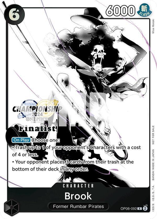 Brook (Championship 2024 Card Set Vol. 2) [Finalist] [One Piece Promotion Cards] - for just $91.20! 