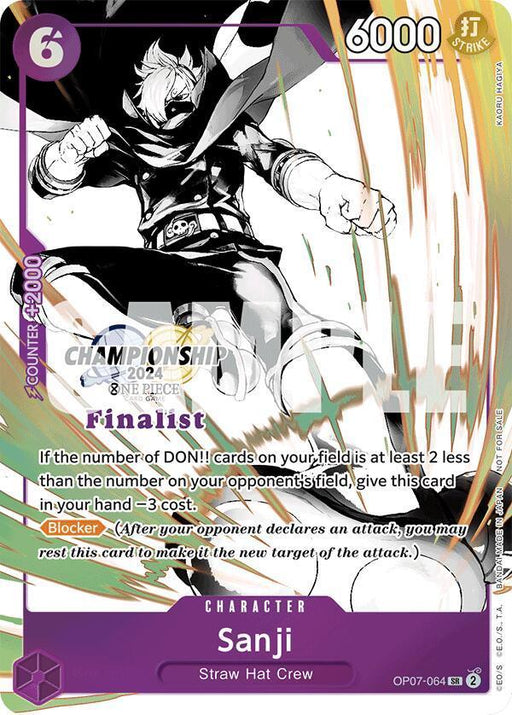 Sanji (Championship 2024 Card Set Vol. 2) [Finalist] [One Piece Promotion Cards] - for just $320! 
