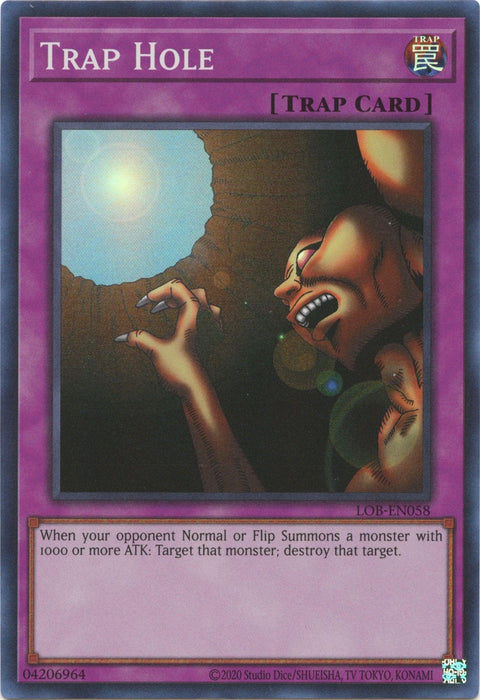 Trap Hole (25th Anniversary) [LOB-EN058] Super Rare - for just $0.75! 