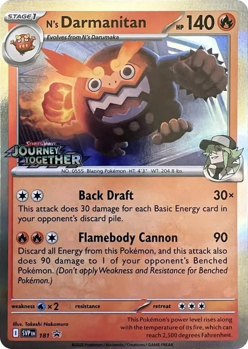 N's Darmanitan (181) [Scarlet & Violet: Black Star Promos] - for just $3.90! 