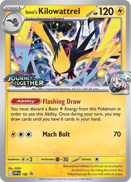 Iono's Kilowattrel (182) [Scarlet & Violet: Black Star Promos] - for just $2.15! 