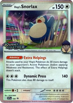 Hop's Snorlax 184 - SV Scarlet & Violet Promo Cards - Holofoil - for just $7.50! 