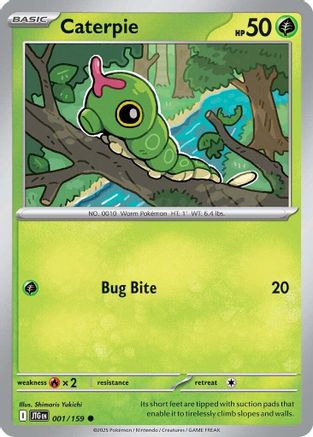 Caterpie 001/159 - SV09 Journey Together - for just $0.05! 