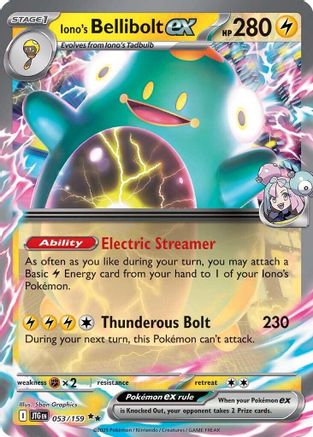 Iono's Bellibolt ex 053/159 - SV09 Journey Together Holofoil - for just $0.35! 