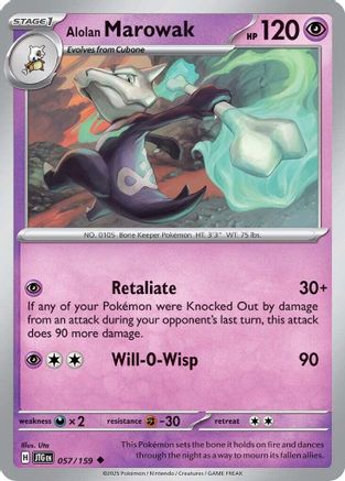 Alolan Marowak 057/159 - SV09 Journey Together - for just $0.05! 