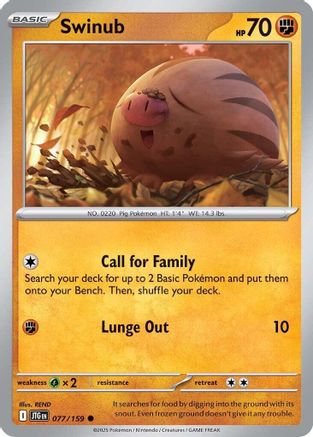 Swinub 077/159 - SV09 Journey Together - for just $0.05! 