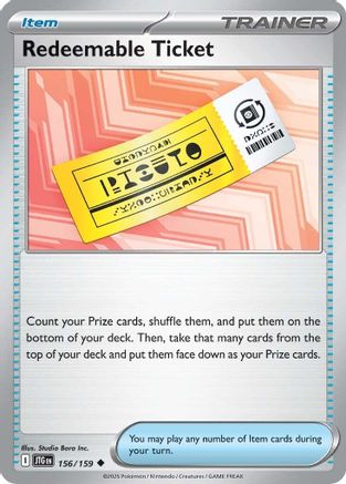 Redeemable Ticket 156/159 - SV09 Journey Together - for just $0.10! 