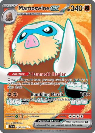 Mamoswine ex 174/159 - SV09 Journey Together Holofoil - for just $0.50! 