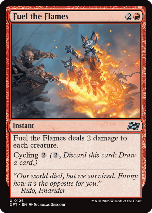 Fuel the Flames (DFT-126) - Aetherdrift Foil - for just $0.04! 