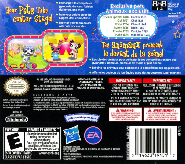 Littlest Pet Shop 3: Biggest Stars: Blue Team – Nintendo DS (DS) - for just $0! 