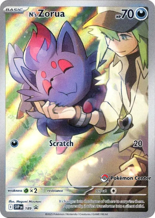 N's Zorua (SVP189) (Pokemon Center Exclusive) [Scarlet & Violet: Black Star Promos] - for just $45.85! 