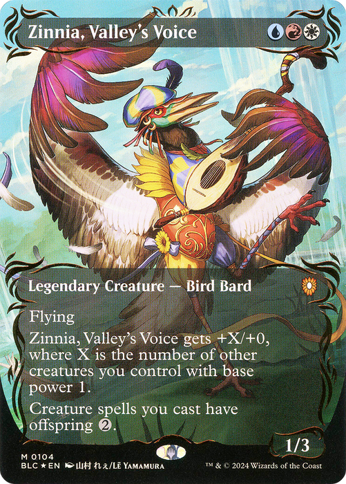 Zinnia, Valley's Voice (BLC-104) - Bloomburrow Commander (Borderless) Foil - for just $47.14! 