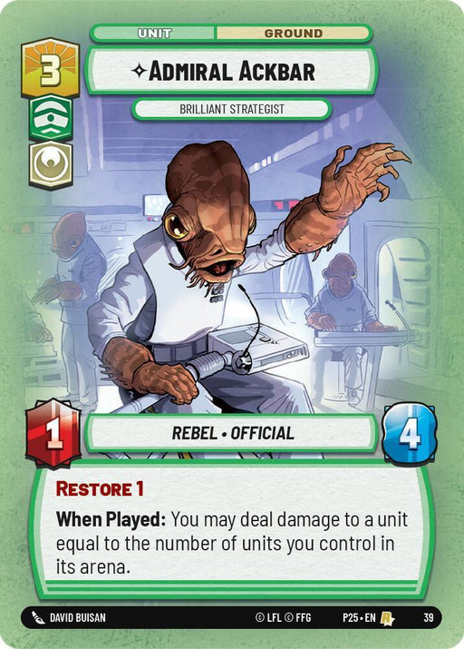 Admiral Ackbar - Brilliant Strategist (39) (39) [Store Showdown Promos] - for just $4.85! 