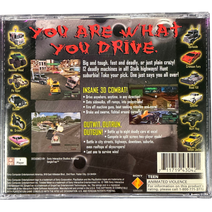 Twisted Metal [COMPLETE IN BOX] – PlayStation 1 (PS1) - for just $159.99! 