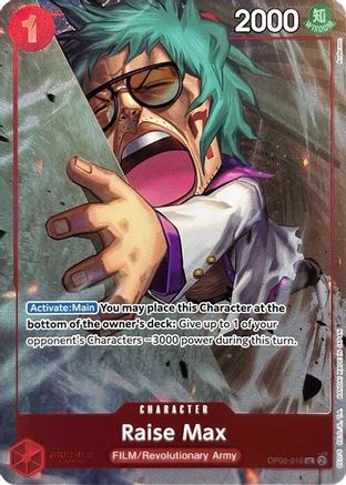 Raise Max (Premium Card Collection -Best Selection Vol. 3-) (OP06-016) - One Piece Promotion Cards Foil - for just $0.95! 