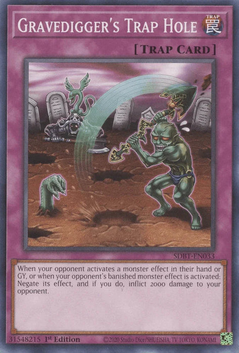 Gravedigger's Trap Hole [SDBT-EN033] Common - for just $0.20! 