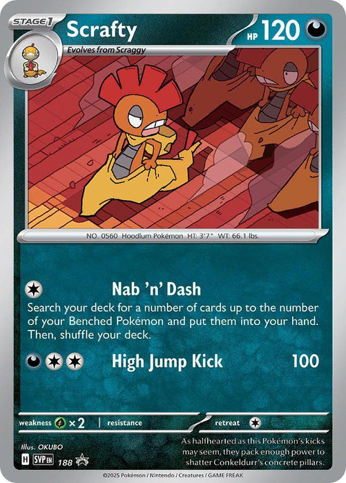 Scrafty (188) [Scarlet & Violet: Black Star Promos] - for just $0.15! 