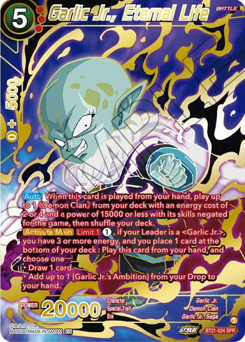 Garlic Jr., Eternal Life (SPR) (BT21-024) [Wild Resurgence] - for just $0.30! 