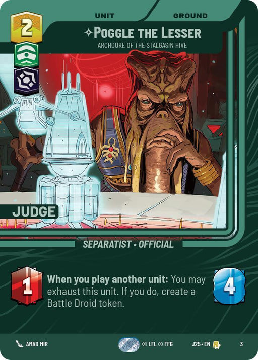 Poggle the Lesser - Archduke of the Stalgasin Hive (3) (3) [Judge Promos] - for just $3.80! 