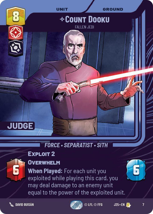 Count Dooku - Fallen Jedi (7) (7) [Judge Promos] - for just $3.20! 