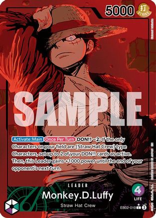 Monkey.D.Luffy (010) (Alternate Art) (EB02-010) - Extra Booster: Anime 25th Collection Foil - for just $419.23! 