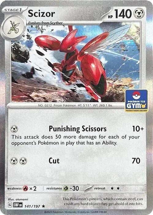 Scizor (141/197) (Pokemon Gym Promo) [Scarlet & Violet: Obsidian Flames] - for just $32! 