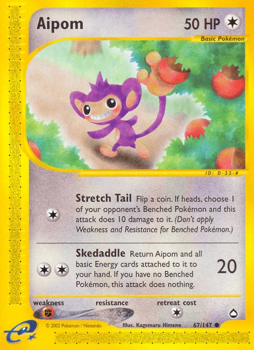 Aipom (67/147) [Aquapolis] - for just $2.90! 