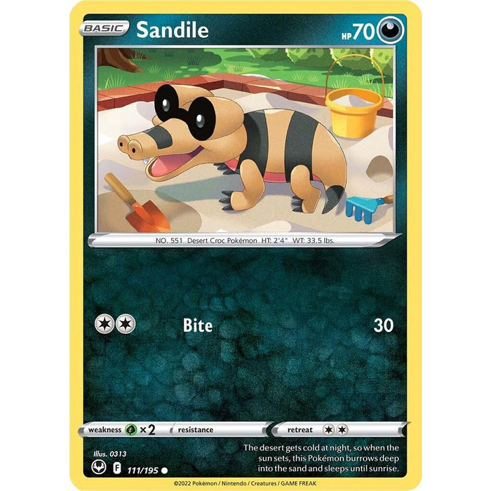 Sandile (111/195) [Sword & Shield: Silver Tempest] - Just $0.03! Shop now at Retro Gaming of Denver