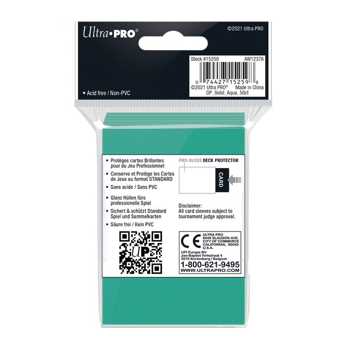 Ultra PRO: Standard 50ct Sleeves - PRO-Gloss (Aqua) - Just $0! Shop now at Retro Gaming of Denver