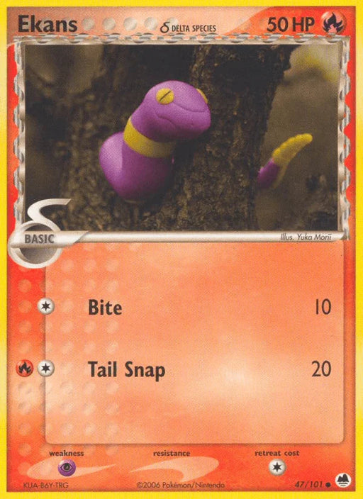 Ekans (47/101) (Delta Species) [EX: Dragon Frontiers] - for just $0.70! 
